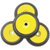 HIRCQOO 4Pcs OD 4.52" 1/8 RC Buggy Rubber Tires Tyre w/Plastic Rim 17mm Hex Compatible with Arrma Kyosho Exceed RC Traxxas Redcat HSP HPI 1/8 Scale Off Road Car Buggy (Yellow) view 3