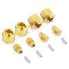 MOHERO 4Pcs Brass Counterweight 6mm Hex Wheel Hubs Combiner for 1/24 SCX24 90081 AXI00001 RC Crawler Car view 1