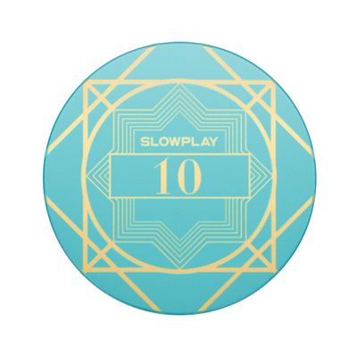 SLOWPLAY Nash Ceramic Poker Chips in Bulk, Casino Grade Ceramic 12-Gram Poker Chip for Texas Hold'em, 43mm Professional Chips Pack of 50 with Denomination of 10