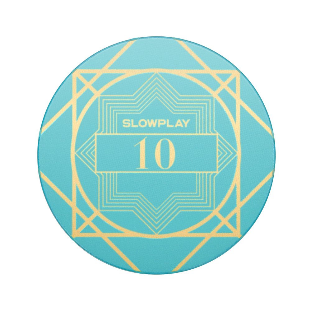 SLOWPLAY Nash Ceramic Poker Chips in Bulk, Casino Grade Ceramic 12-Gram Poker Chip for Texas Hold'em, 43mm Professional Chips Pack of 50 with Denomination of 10