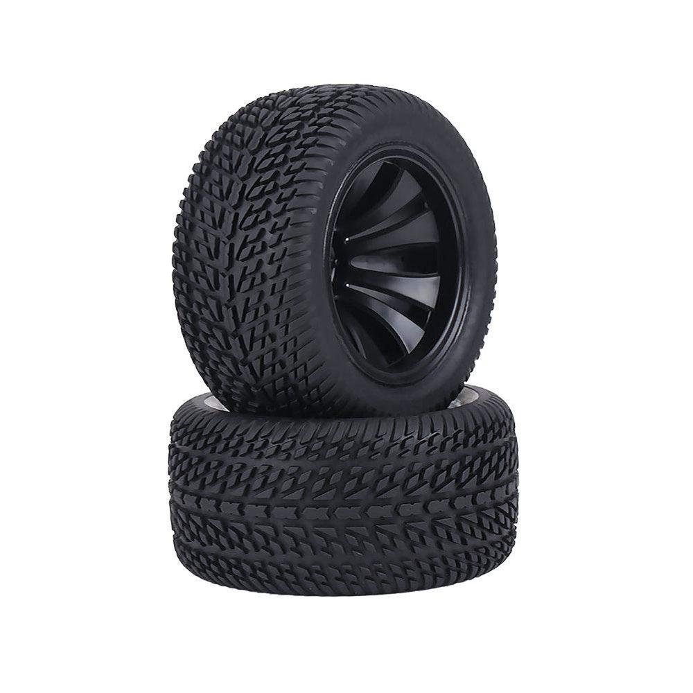 GatherTOOL 2Pcs Rubber Racing Car Tyre Tires & Plastic Hubs Wheel Rims for 1:12 RC Car Racing Car RC Spare Parts Wheel Tire 1/12