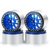 RCLIONS 4PCS 2.2inch Beadlock Wheels 35mm RC Aluminum Rims for AXIAL Wraith RR10 90048/90018 TRX4 1/10th RC Crawler Truck Car (Blue) view 1