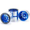 RCLIONS 4PCS 2.2inch Beadlock Wheels 35mm RC Aluminum Rims for AXIAL Wraith RR10 90048/90018 TRX4 1/10th RC Crawler Truck Car (Blue) view 3