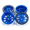 RCLIONS 4PCS 2.2inch Beadlock Wheels 35mm RC Aluminum Rims for AXIAL Wraith RR10 90048/90018 TRX4 1/10th RC Crawler Truck Car (Blue) view 4