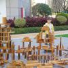 210 pcs Outdoor Large Wooden Building Blocks Set for Kids Toddlers 3-12 (35 lbs), Big Carbonized Wooden Sensory Blocks Toys, Mega Outside Building Toys for Preschool view 4
