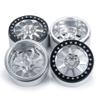 RCLIONS 4PCS 2.2inch Beadlock Wheels 35mm RC Aluminum Rims for AXIAL Wraith RR10 90048/90018 TRX4 1/10th RC Crawler Truck Car (Silver) view 4