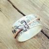 Butterfly Meditation Spinner Ring, Smooth Butterfly Rotating Ring, Personalized Retro Inspiration Ring for Relieving Stress Anxiety Ring Engagement Ring, Size 7 view 3