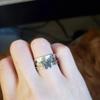 Butterfly Meditation Spinner Ring, Smooth Butterfly Rotating Ring, Personalized Retro Inspiration Ring for Relieving Stress Anxiety Ring Engagement Ring, Size 7 view 4