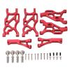RC Suspension Arm Set, RC Front Rear Swing Arms with Ball Compatible for ARRMA 1/7, for Infraction 6S, for 6S 1/8 RC Cars (Red) Body Parts view 1