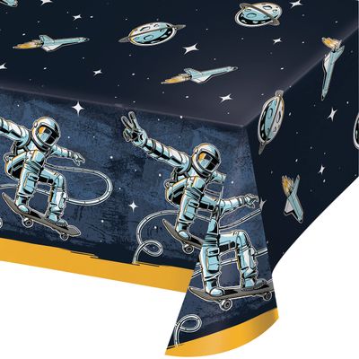 Trendware Space Skater Paper Tablecloth, 3 ct