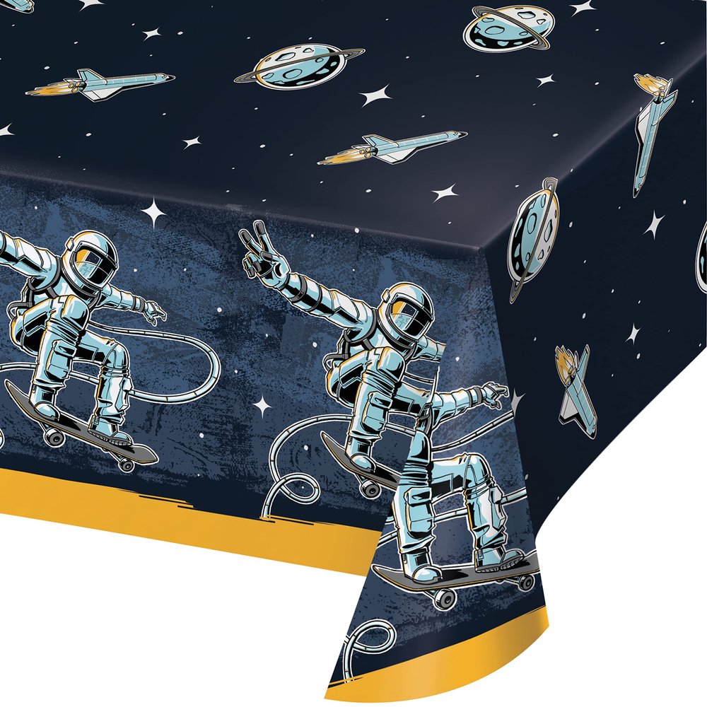 Trendware Space Skater Paper Tablecloth, 3 ct