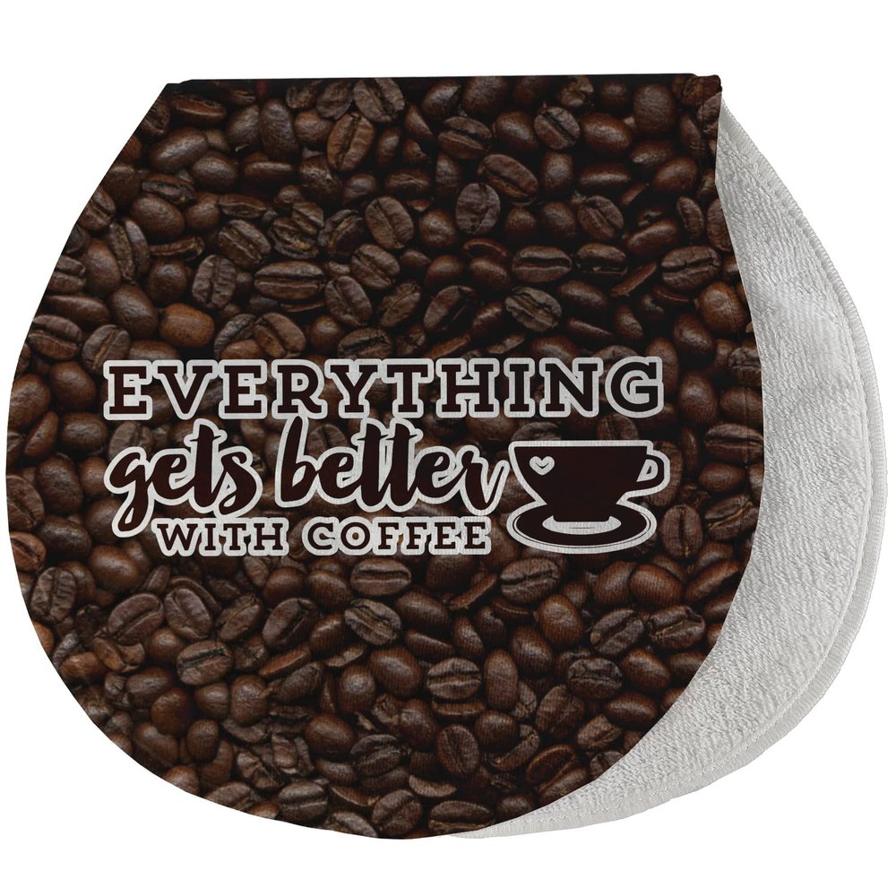 Coffee Addict Burp Pad - Velour