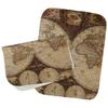 Vintage World Map Burp Cloths - Fleece - Set of 2 view 1