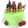17 Pcs Woodland Animal Cake Toppers Jungle Safari Toppers Forest Wild Animals Figure Creatures Cupcake Forest Cake Topper Kit Decorations for Baby Shower Birthday Party view 2
