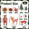17 Pcs Woodland Animal Cake Toppers Jungle Safari Toppers Forest Wild Animals Figure Creatures Cupcake Forest Cake Topper Kit Decorations for Baby Shower Birthday Party view 3