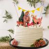 17 Pcs Woodland Animal Cake Toppers Jungle Safari Toppers Forest Wild Animals Figure Creatures Cupcake Forest Cake Topper Kit Decorations for Baby Shower Birthday Party view 4