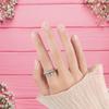 Askljeby To My Daughter Ring Fidget Ring for Women, 18K Gold Anxiety Ring Daughter Gift from Mom Cubic Zirconia Adjustable Thumb Stress Anxiety Relief Ring for Women with Beads Spinner, Silver view 4