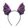 TOP HUNTER Halloween Ears Headband Decorated with Glitter Bat Wings, Fancy Halloween Hair Hoop for Costume Accessories or Party Supplies view 1