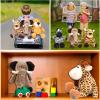 HyDren 12 Pieces Safari Stuffed Animals 11.8 Inch Jungle Animal Toys Set Boys Girls Plush Forest Animals Lion Elephant Zebra Giraffe Tiger Monkey for Zoo Animal Party Teacher Student Award view 3