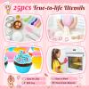 GIFTINBOX Kids Cooking and Baking Chef Set, 25PCS with Kids Apron,Chef Hat & Utensils ids Cooking Set, Toddler Dress Up and Pretend Play Kitchen Toys, Birthday Toys for 3 4 5 6 7 8 Year Old Girls view 4