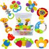 AIVIAI Baby Toys 0-6 Months Infant Toys 0-3 Months Infant Rattles Baby Rattle Teether Toy Set with Storage Box Musical rattles for Newborn Boy Girl Gifts Set with Baby's First Rattle Teether (11pcs) view 1