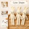 Baby Rattle Crochet White Bunny Doll Baby Toys Handmade Newborn Toy Early Development Grips Stuffed Animal Organic Rattle (Bunny Doll) view 3