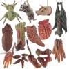 AngryMonkey Halloween Fake Scary Realistic Severed Hand Broken Body Parts Fake Hand,Fake Foot Decoration,Human Residual Limb Pendant, Suitable for Halloween Party Decorations Supplies (13pcs) view 1