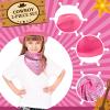 Haysandy 6 PCS Western Cowboy Hat Set - Cowgirl Hat and Bandana Set for Halloween Birthday Kids Western Costume Party(Pink,Flocking) view 3