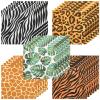100 Pieces Jungle Safari Animal Print Party Disposable Animal Napkins Safari Napkins for Baby Shower Birthday Party, 5 Styles view 1
