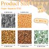 100 Pieces Jungle Safari Animal Print Party Disposable Animal Napkins Safari Napkins for Baby Shower Birthday Party, 5 Styles view 2