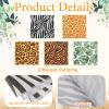100 Pieces Jungle Safari Animal Print Party Disposable Animal Napkins Safari Napkins for Baby Shower Birthday Party, 5 Styles view 3