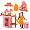 3-in-1 Kids & Toddler Play Kitchen - Interactive Kitchen Playset with Real Cooking Sounds & Lights, 50 Accessories & Flowing Water Feature, Portable Travel Suitcase Design Learning Toys for Ages 2-6 view 1
