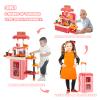 3-in-1 Kids & Toddler Play Kitchen - Interactive Kitchen Playset with Real Cooking Sounds & Lights, 50 Accessories & Flowing Water Feature, Portable Travel Suitcase Design Learning Toys for Ages 2-6 view 2
