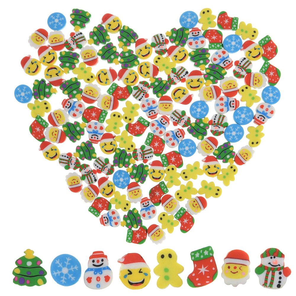 330 Pcs Mini Christmas Erasers for Kids Bulk, Cute Small Erasers for Goodie Bags Stuffers Stocking Stuffers Christmas Party Favors