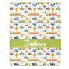 Personalized Transportation Kids Baby Throw Blanket with Name, Cars Airplane Cartoon Vehicles Baby Boy Swaddle Blanket, for Toddler Kids Bedding Nursery Blanket 50"x60" view 1