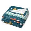 Artsadd Personalized Transportation Kids Baby Throw Blanket with Name, Cars Traffic Signs Baby Boy Swaddle Blanket, for Toddler Kids Bedding Nursery Blanket 50"x60" view 3