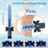 12 Pieces Medieval Party Favors Pirate slap bracelet Pirate Party Favors Medieval Joust Dual Dragon party Goodie Bag Pinata Fillers Giveaways Snap Bands for for Medieval Knight Castle party (12) view 2