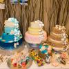108 Pcs Balls Cake Topper DIY Cupcake Insert Foam Balloons for Cake Baking Wedding Anniversary Birthday Decoration(Blue, White, Gold,Multi Sizes) view 2
