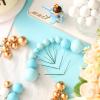 108 Pcs Balls Cake Topper DIY Cupcake Insert Foam Balloons for Cake Baking Wedding Anniversary Birthday Decoration(Blue, White, Gold,Multi Sizes) view 3
