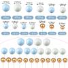 108 Pcs Balls Cake Topper DIY Cupcake Insert Foam Balloons for Cake Baking Wedding Anniversary Birthday Decoration(Blue, White, Gold,Multi Sizes) view 4