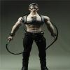 1/6th Black&White PU Leather Whip for 12" PH Toy Male & Female Figure Body view 2