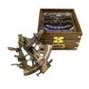 Collectible Antique Nautical Brass Working German Marine Sextant with Wooden Box Antique Astrolabe Ship Navigation Instrument Celestial & Nautical Sextant by The Modern Miracles view 1