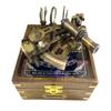 Collectible Antique Nautical Brass Working German Marine Sextant with Wooden Box Antique Astrolabe Ship Navigation Instrument Celestial & Nautical Sextant by The Modern Miracles view 2