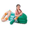 MindWare Oh So Fun Canoe Playset, Inflatable Pretend Camping Toy with Paddle, Life Preserver and Pump, Imaginative Indoor Role Play for Kids Ages 3+, Preschool Learning Toy view 1