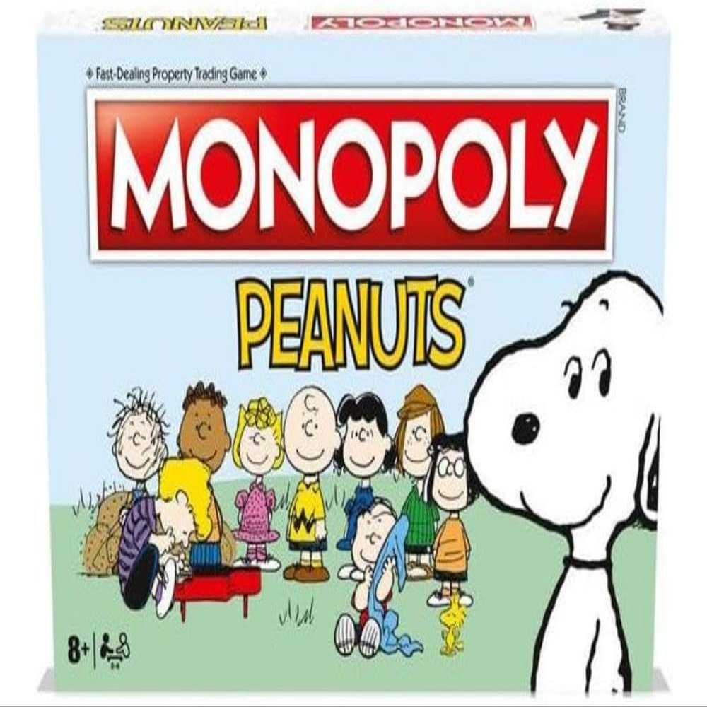 Winning Moves Peanuts Monopoly Board Game, Join Charlie Brown and Advance to The Ice Cream Shop, Lucy's Football and Linus's Pumpkin Patch and Trade Your Way to Success (Age 8+)