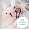 MindWare Oh So Fun! Bunny Sleeping Bag  Child Sleeping Bag for Kids Ages 3 & Up view 3