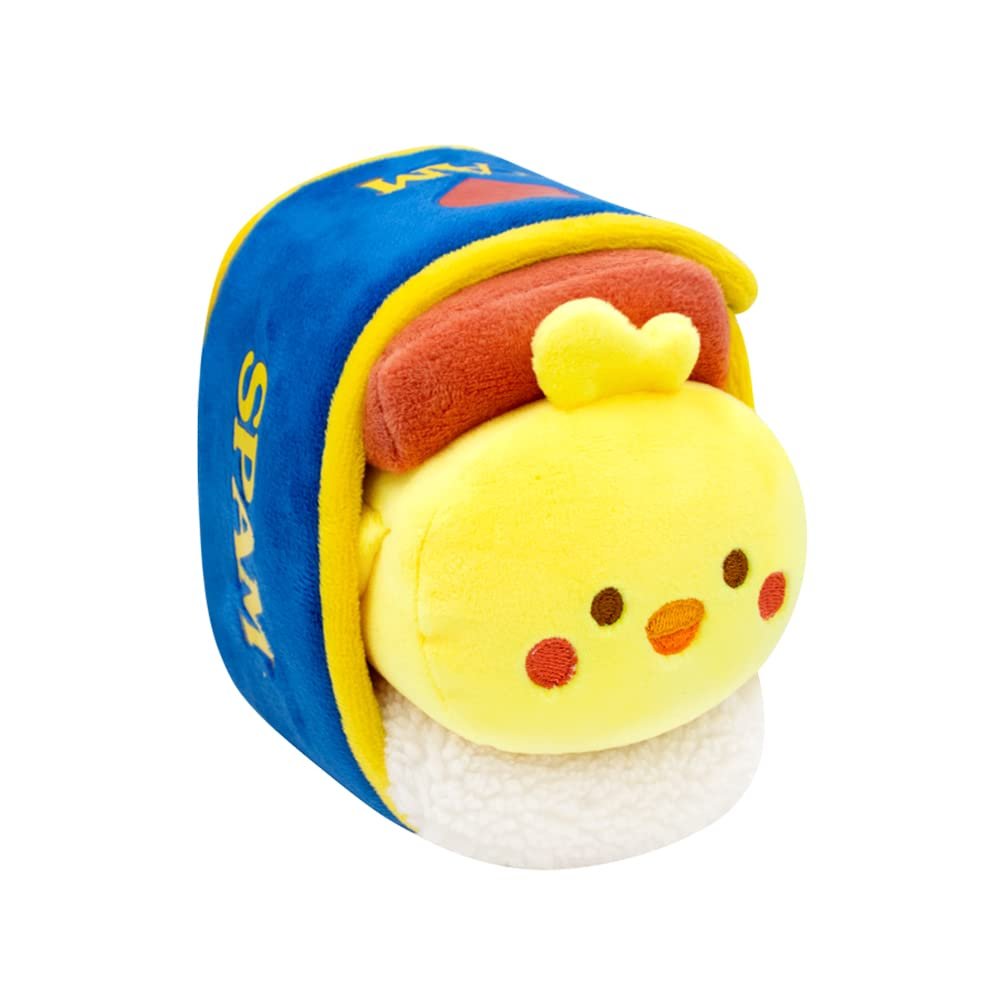 Anirollz Stuffed Animal Plush Toy - Official SPAM Musubi Blanket Outfitz Doll | Soft, Squishy, Warm, Cute, Comfort, Safe| Pillow with Chicken - Birthday Decorations Graduation Gift 6" Chickiroll