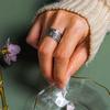 KUYN for Daughter - Drive Away Your Anxiety You are Enough Fidget Ring, S925 Sterling Silver Spinner Fidget Rings, Dandelion Meditation Inspirational Rings, Flower Anti Anxiety Ring for Women (7) view 4