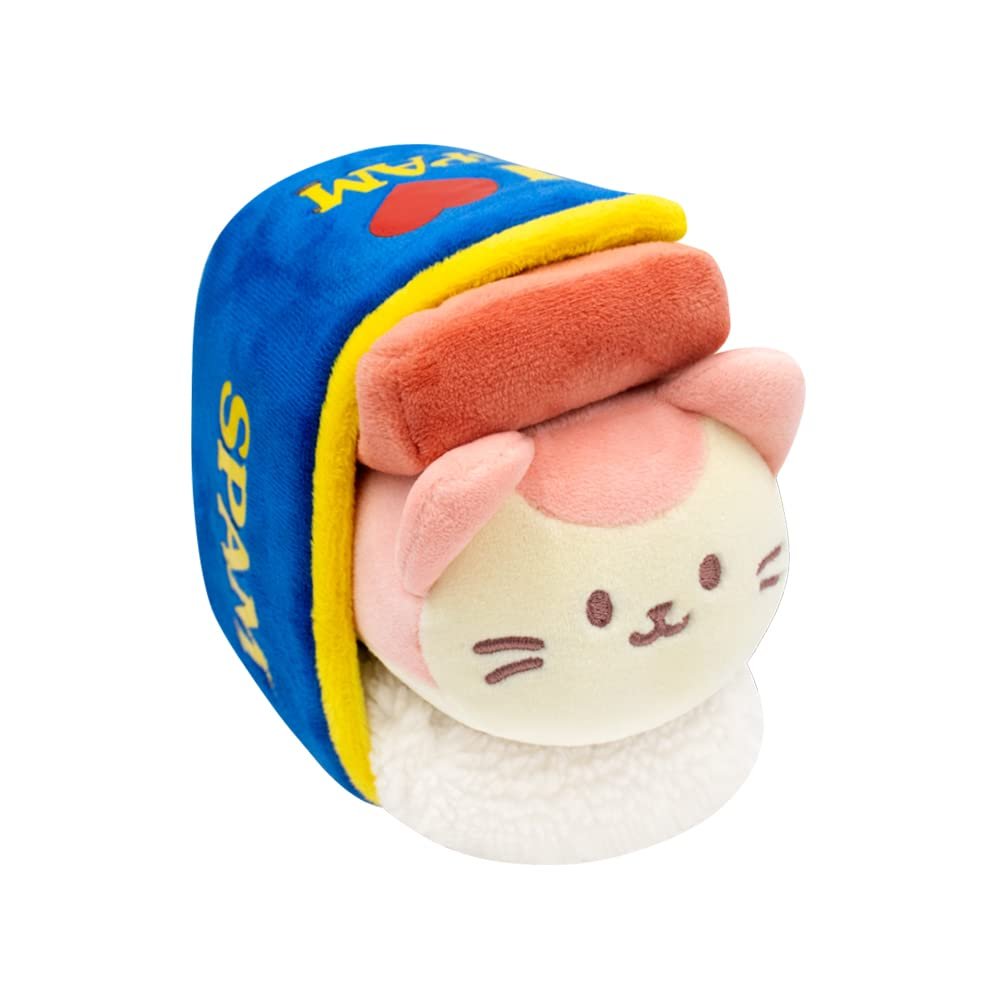 Anirollz Stuffed Animal Plush Toy - Official SPAM Musubi Blanket Outfitz Doll | Soft, Squishy, Warm, Cute, Comfort, Safe| Pillow with Kitty - Birthday Decorations Graduation Gift 6" Kittiroll