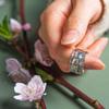 KUYN for Daughter - Drive Away Your Anxiety You are Enough Fidget Ring, S925 Sterling Silver Spinner Fidget Rings, Dandelion Meditation Inspirational Rings, Flower Anti Anxiety Ring for Women (9) view 2